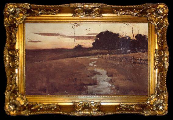 framed  John Longstaff Twilight Landscape, ta009-2